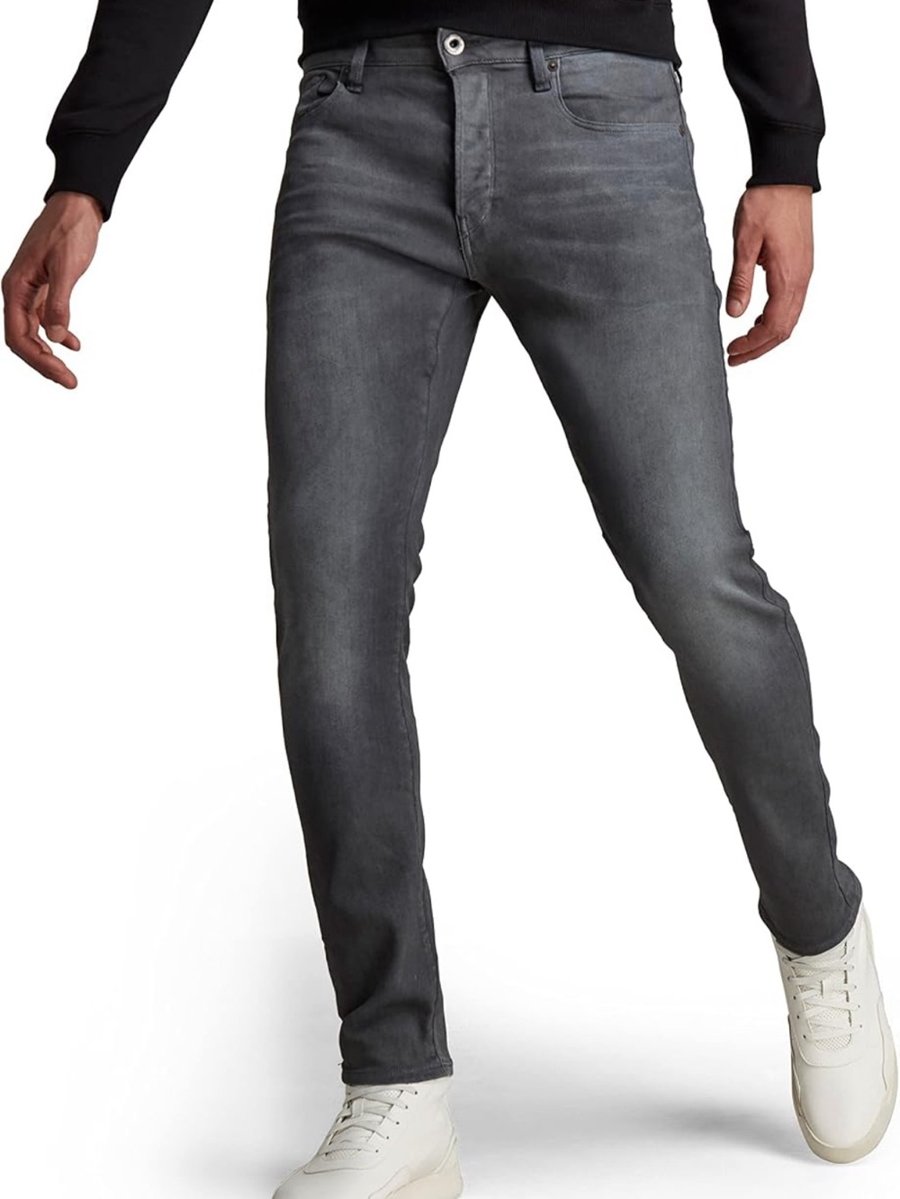 G-Star 3301 Slim Straight Men's Jeans in Charcoal Gray